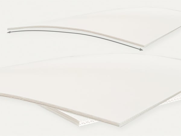 Wellpappe EF 2.7 mm gewölbt