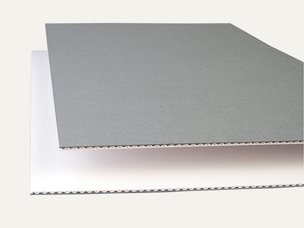 E-Welle Mikrowellpappe 1,65 mm graublau-naturweiss