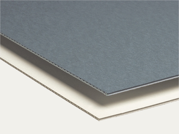 E-Welle Mikrowellpappe 1,7 mm graublau-naturweiss